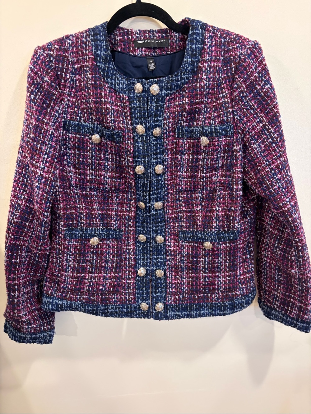WHBM Textured Tweed Jacket Size 14